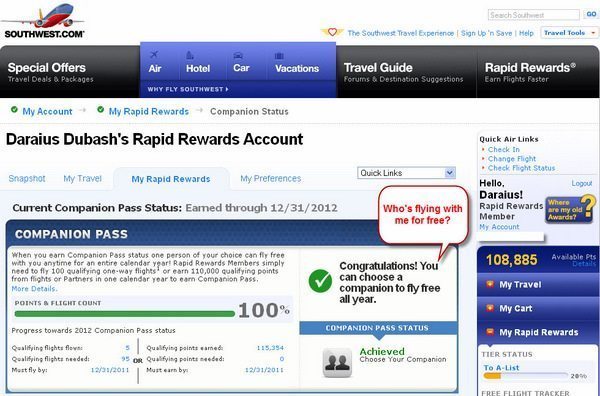 chase southwest rapid rewards login