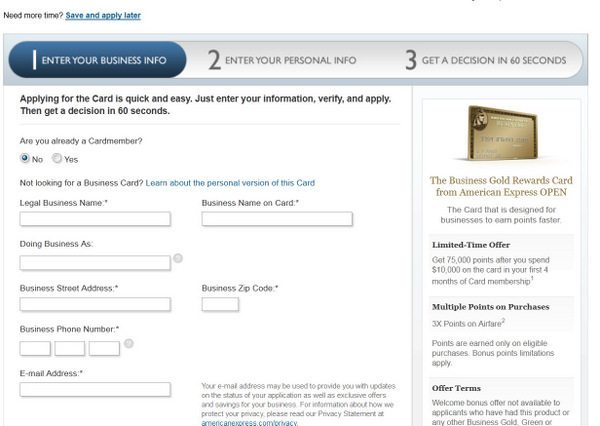 AMEX 75,000 Point Business Gold