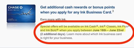 Increased Chase Ink Offers IncreasedChaseInkOffers