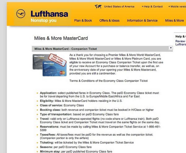 Lufthansa Companion Ticket LufthansaCompanionTicket