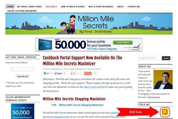 Subscribe to Million Mile Secrets with FeedBlitz