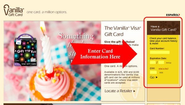 gift card pin number