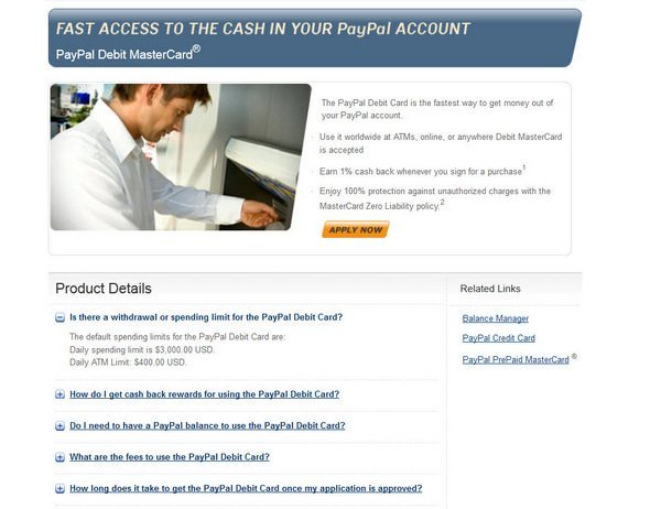 Pay Pal Debit Card