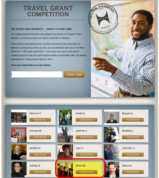Vote for Brent