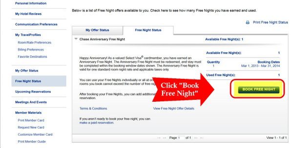 Priority Club Visa Free Night Priority Club Visa Free Night