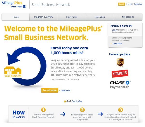 1,000 United Miles for Small Business Network