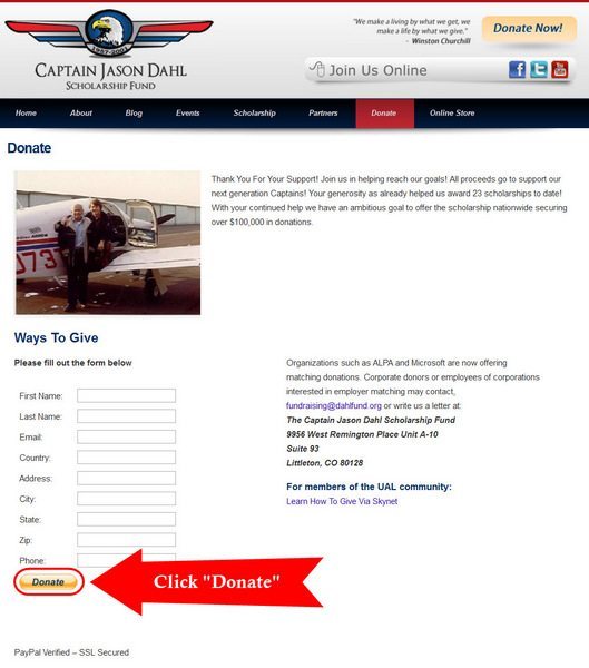 Donate to the Captain Jason Dahl Scholarship Fund and win a Ride in a World War II T-6 Racer