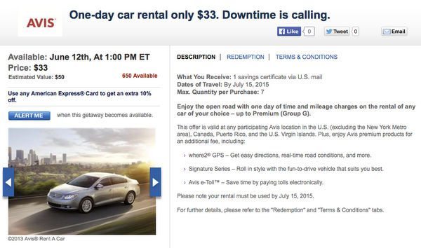 Today Only Save On Avis Car Rentals