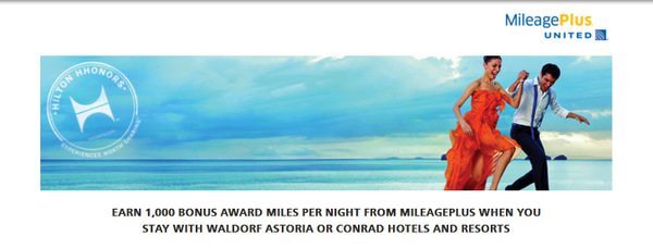Hilton Offering 1,000 United Miles per Stay at Waldorf Astoria and Conrad Hotels