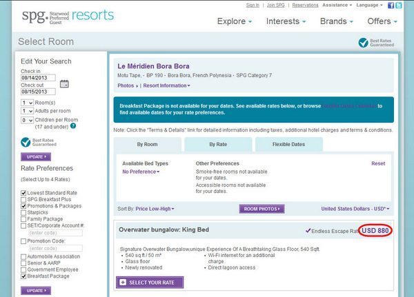 Starwood Preferred Guest Discount at Luxury Collection Hotels