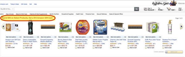 Get A 15 Amazon Gift Card And 250 Chase Ultimate Rewards Points With 50 Amazon Purchase Of Household Supplies