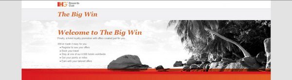 IHG Rewards Tailors to Members with "The Big Win" Promotion