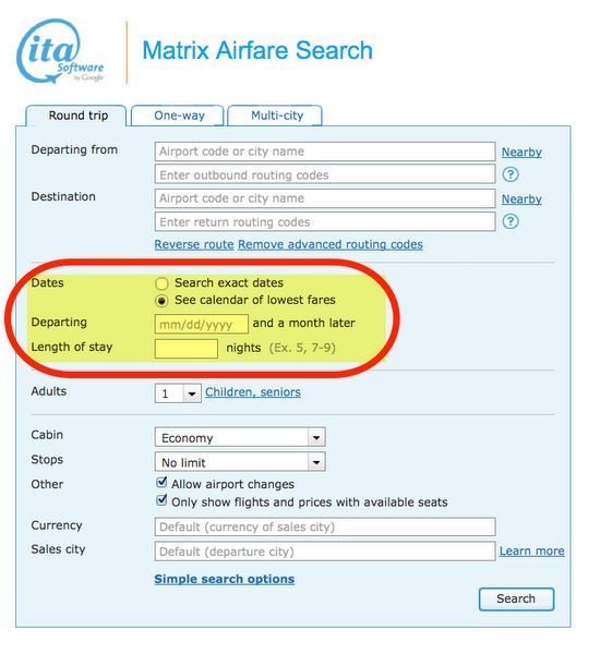 Search For Cheap Airfare Like A Pro Part 2 More ITA Matrix Tricks