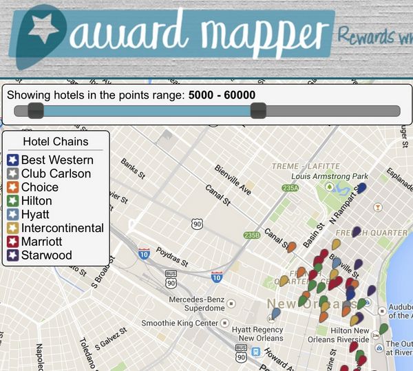 Save Time Using AwardMapper To Search For Hotel Award Nights