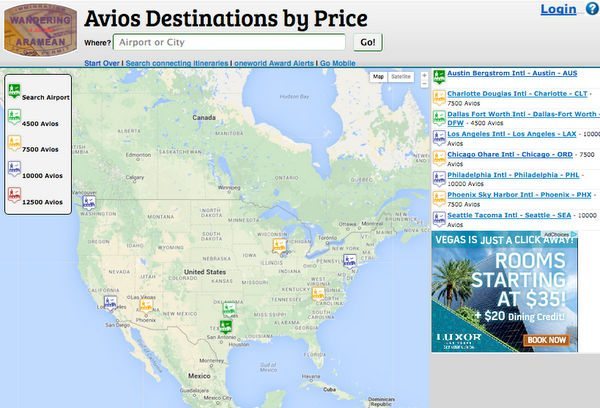 An Easy Way To See Where You Can Go With British Airways Avios Points