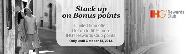 IHG Offering 50% Bonus on the Purchase of Points