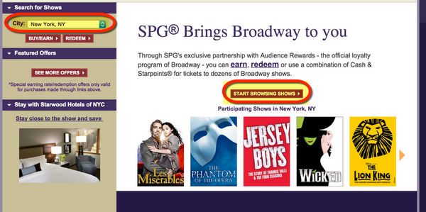 Get Big Broadway Travel Experiences With Starwood Points