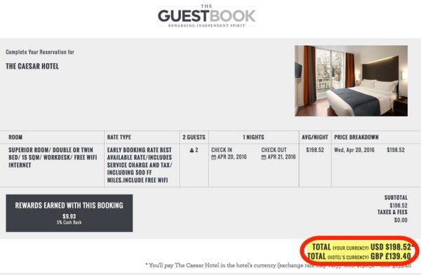 Is Earning 5 Cash Back On Hotel Stays Through The Guestbook A Good Deal