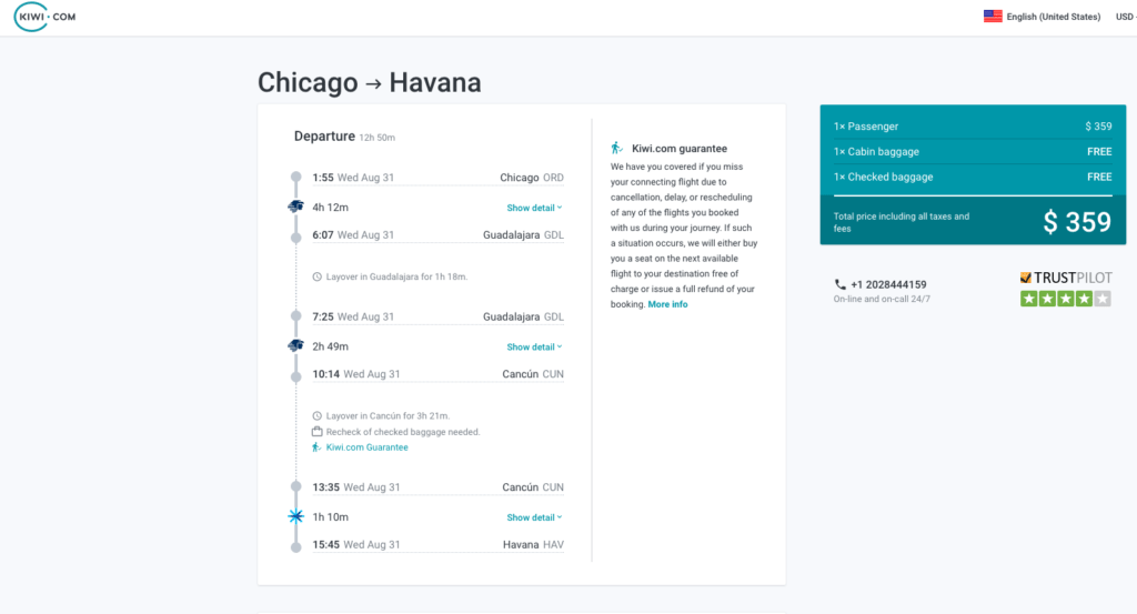 You May be Able to Book a Flight from Chicago to Cuba on Kayak's Kiwi.com