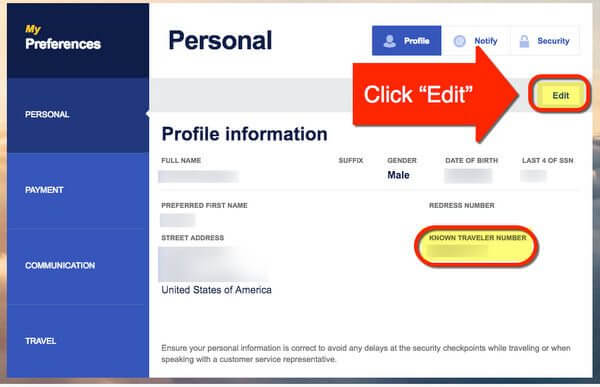 Known Traveler Number on Global Entry Card (Unlimited Guides)