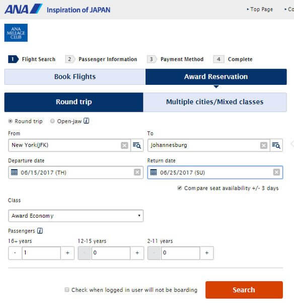 How To Book Award Flights To South Africa With ANA Miles
