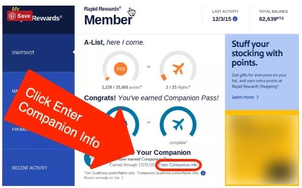 How To Change Your Southwest Companion