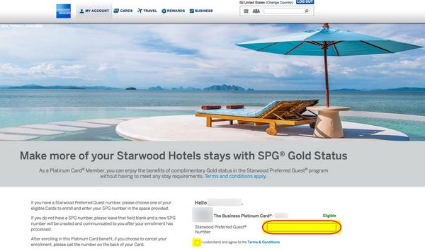 Starwood Gold Status With American Express Platinum Card