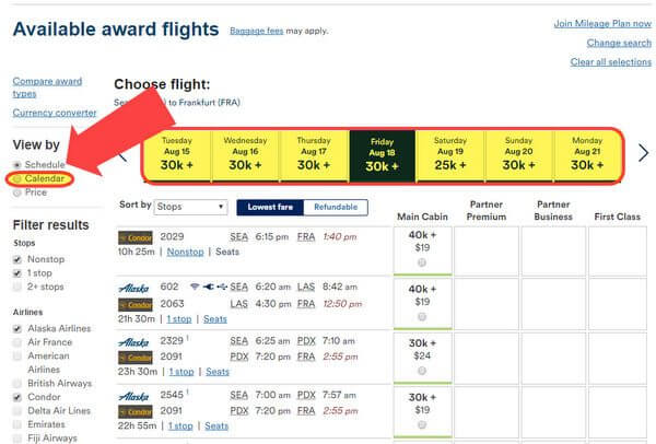 Use Miles To Fly On Condor