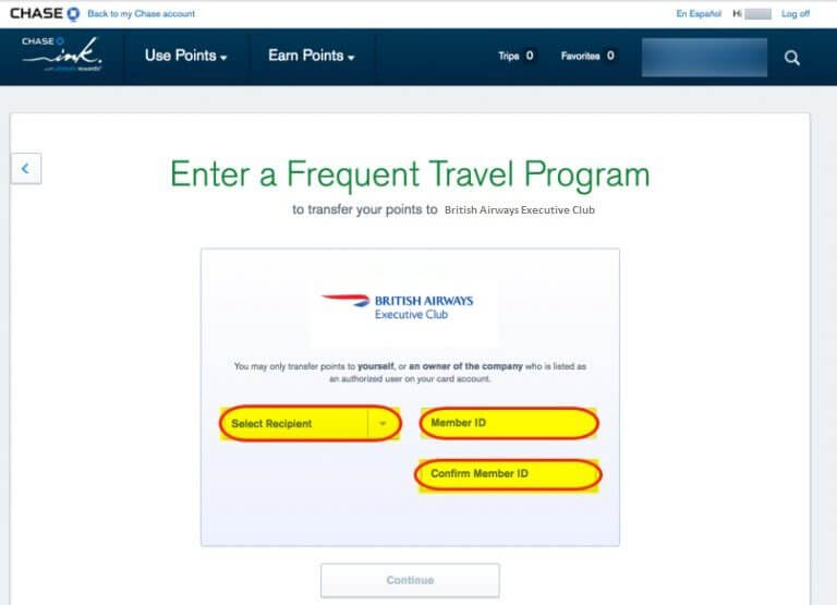 Step By Step How To Transfer Chase Points To British Airways