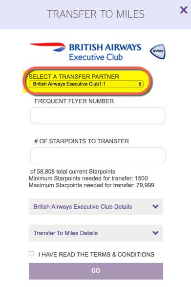 Step By Step How And Why To Transfer Starwood Points To British Airways For Big Travel
