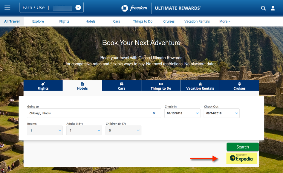Experiment Can You Earn Expedia Rewards With the Chase