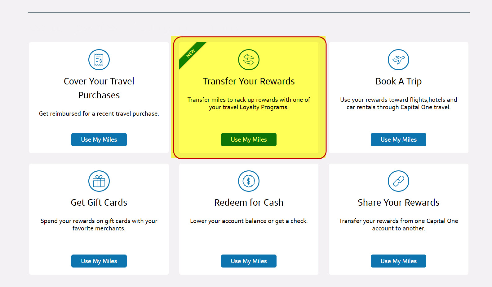 Capital One Miles Rewards Redemption Chart