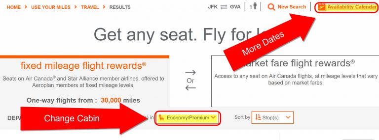 Ultimate Guide To Air Canada Aeroplan Miles Part 3 Step By Step Guide To Booking Award Seats Online