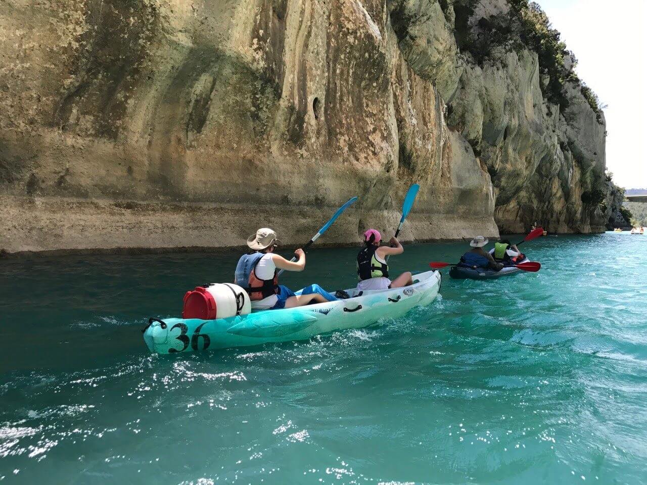 A Family Trip To France On Miles And Points Part 4 Cant Miss Activities In France We Boated Down the River Canyon in Moustiers, France