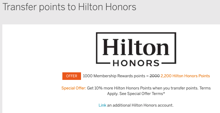 Hilton Honors Points Redemption Chart