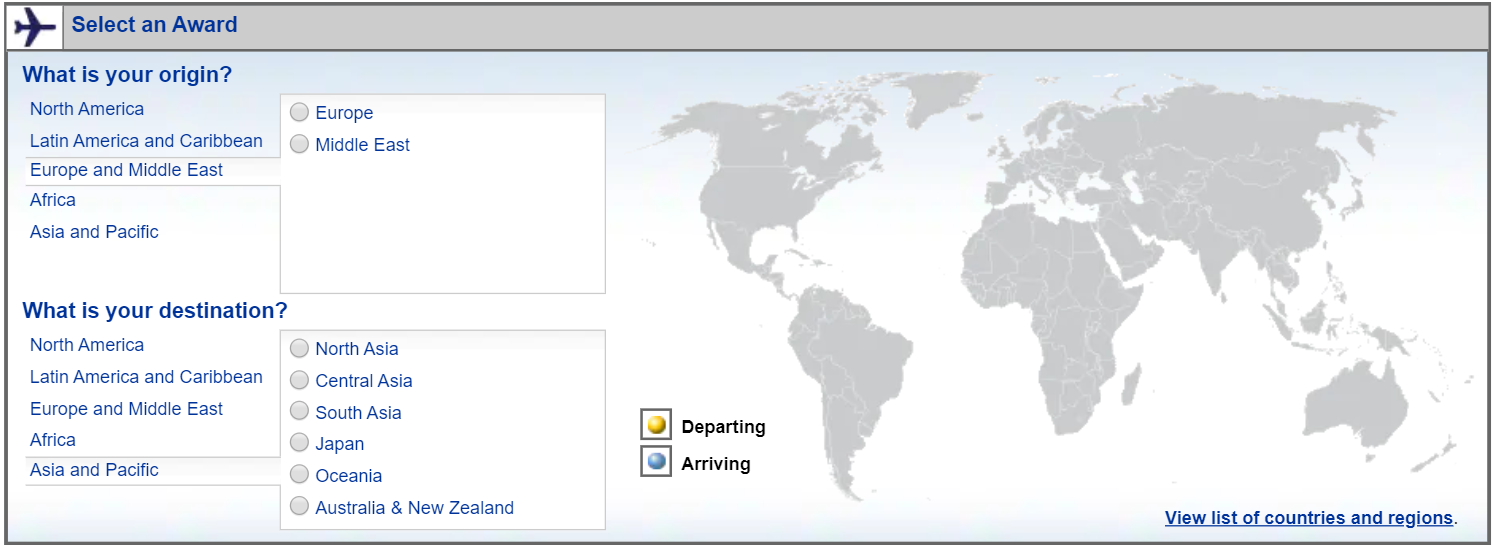 United Airlines award chart Million Mile Secrets