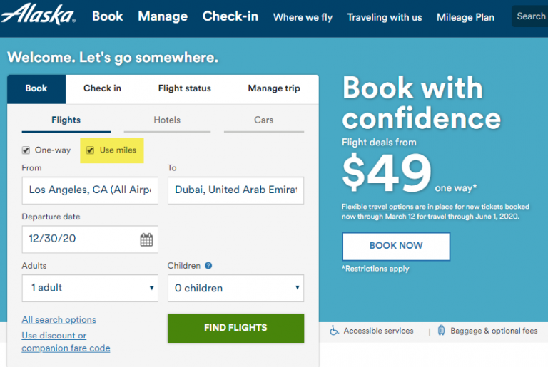 how to book award travel on alaska airlines
