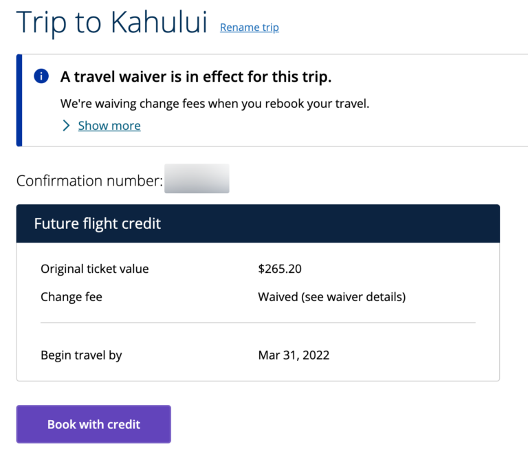 How To Use A United Airlines Trip Credit 