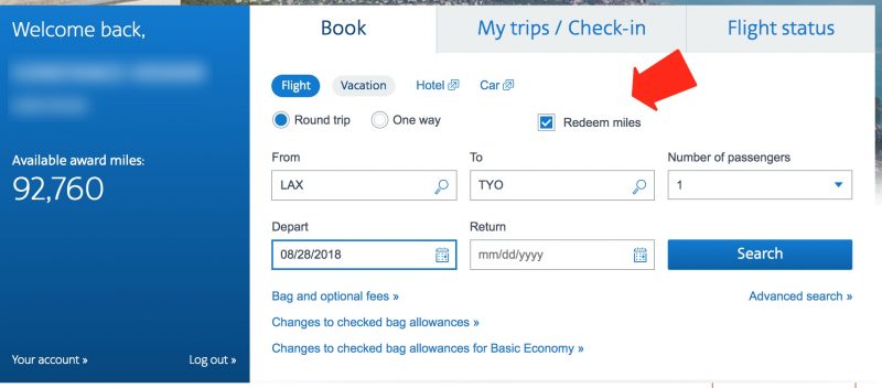 Search for American Airlines Flights on Their Website