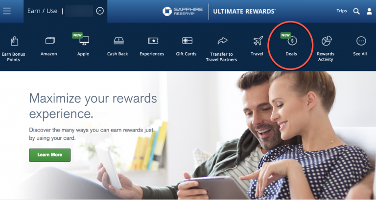 Chase Ultimate Rewards Portal Deals Million Mile Secrets