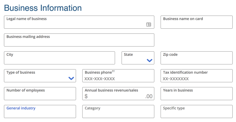 How To Complete A Chase Business Card Application