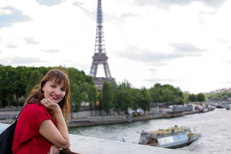 We Stopped for Pics in Front of the Eiffel Tower During our Bikeride