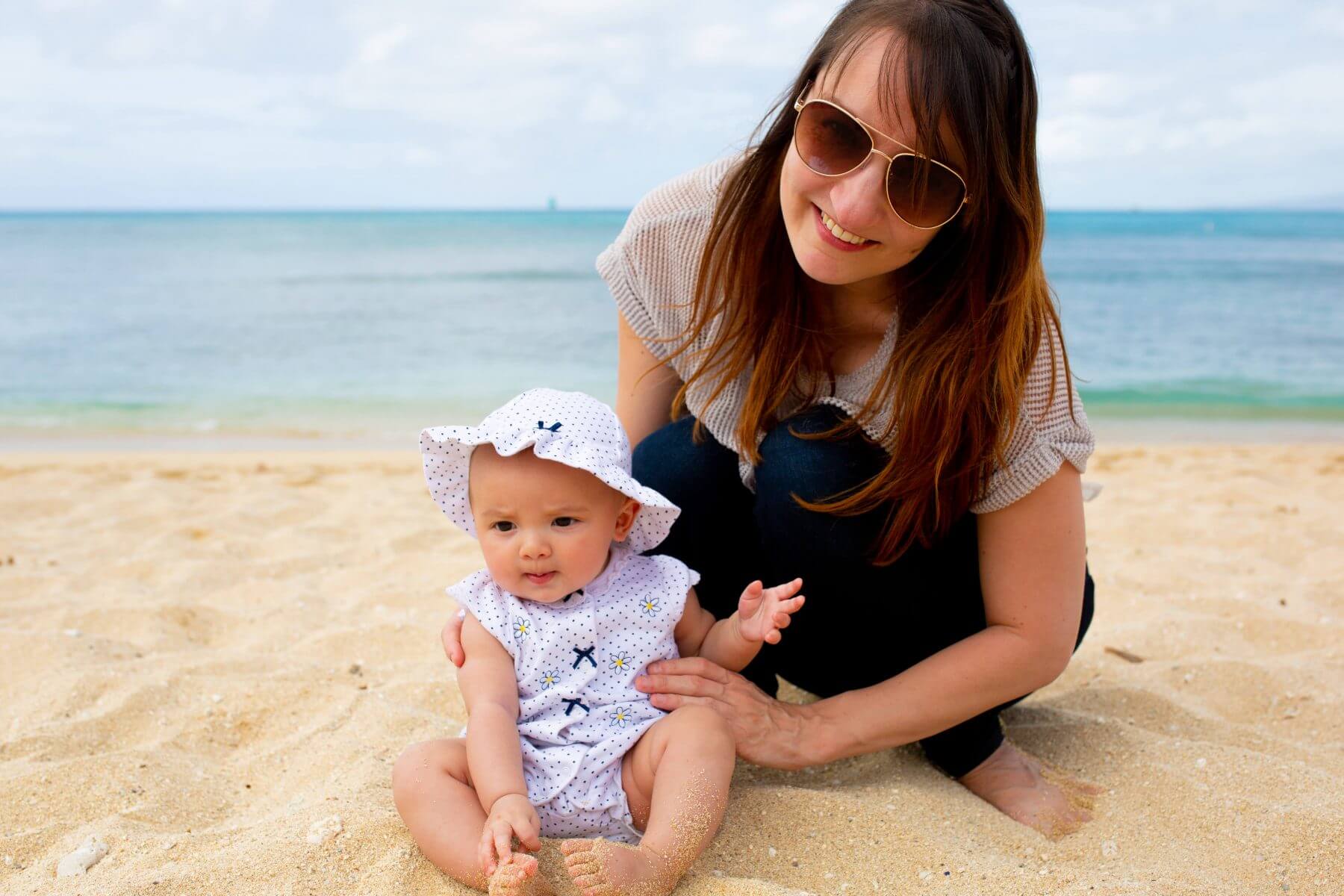 Emily and Arya Enjoying Waikiki Beach