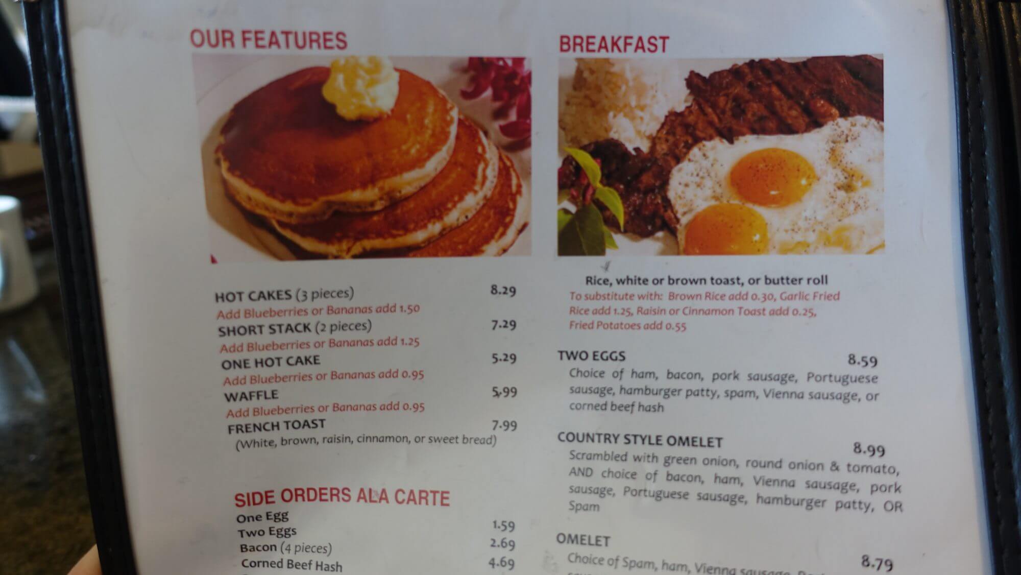 Liliha's Menu Has Traditional Favorites