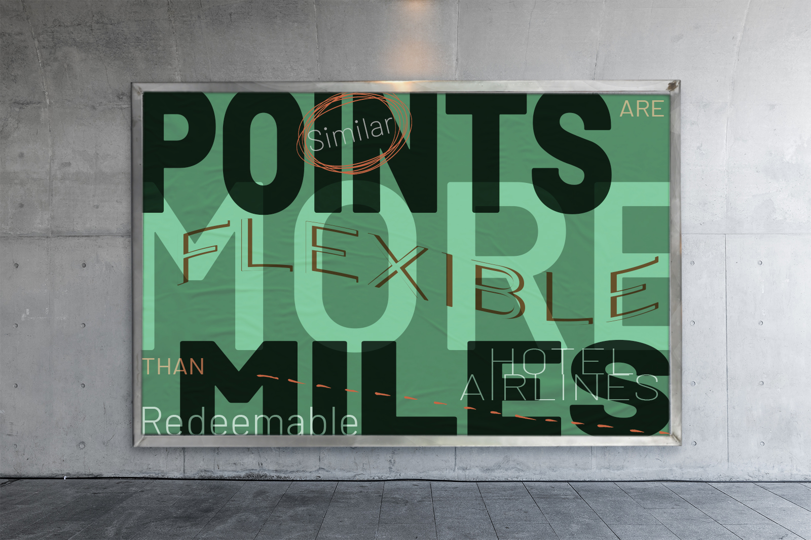 Points flexible miles sign