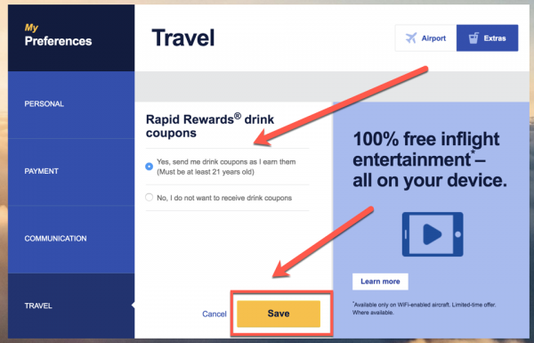 Free Drinks on Southwest Airlines - Quick Tricks | Million Mile Secrets