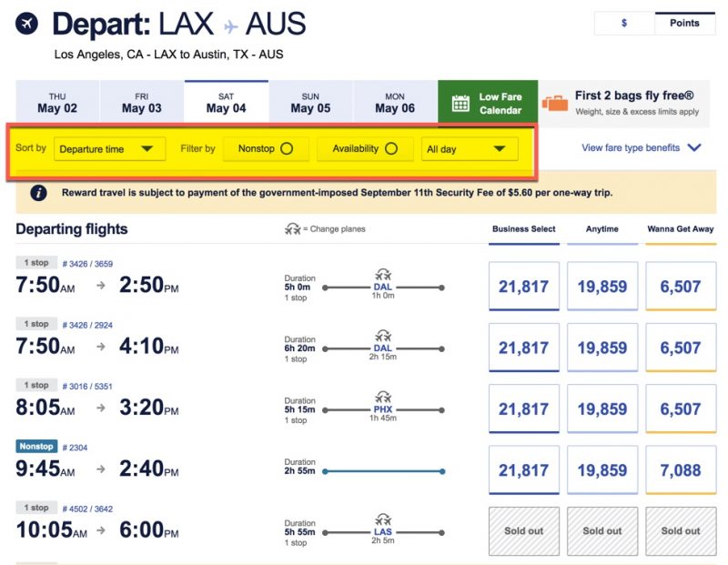 How Many Southwest Points Do You Need For A Flight