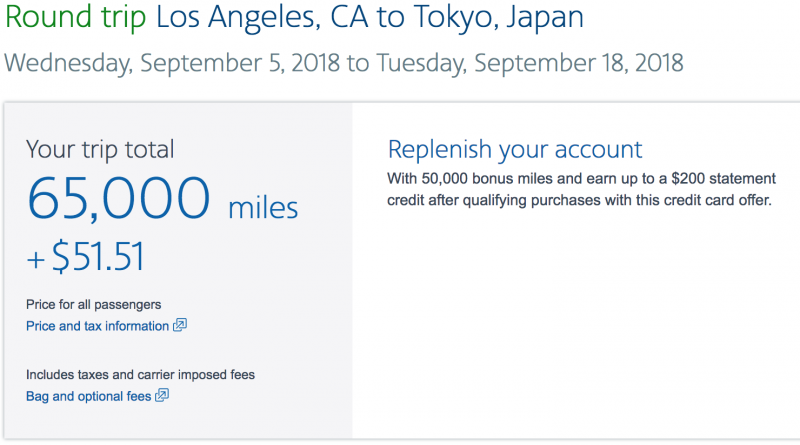Success! A Round Trip Flight to Tokyo for Just ~$50 + 1 Credit Card