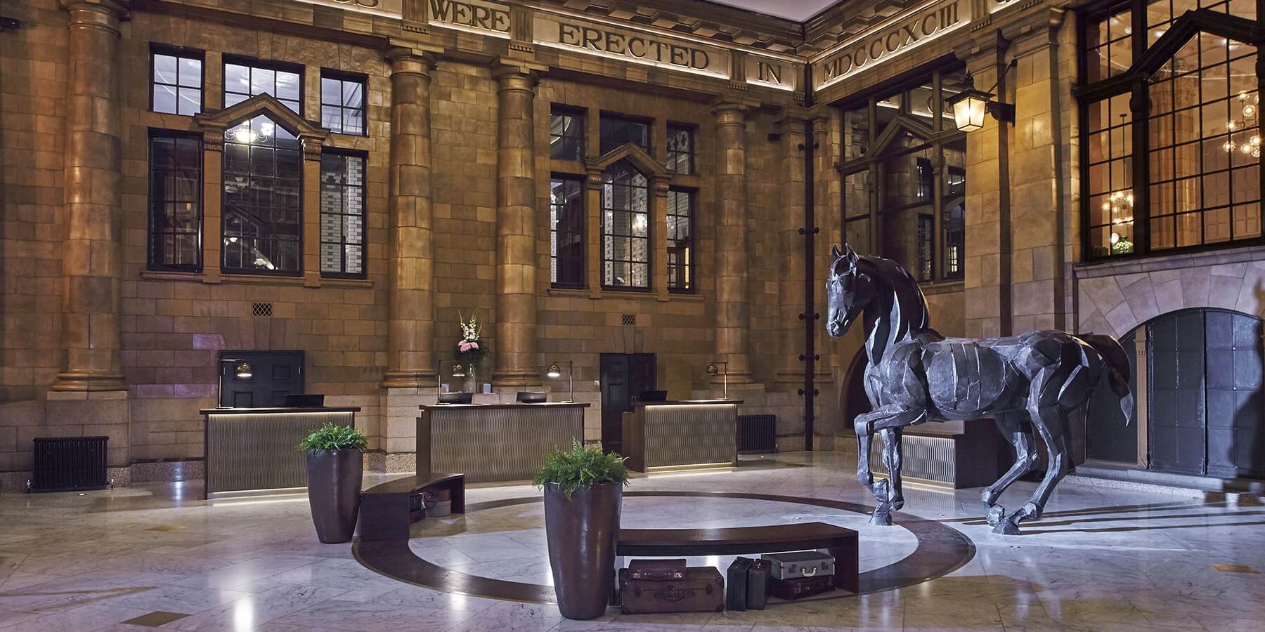 The Lobby of the Stunning Principal Manchester. Just 1 of 9 Participating IHG Hotels You Can Choose to Stay at For a Free Voucher at ANY IHG Hotel Around the World.