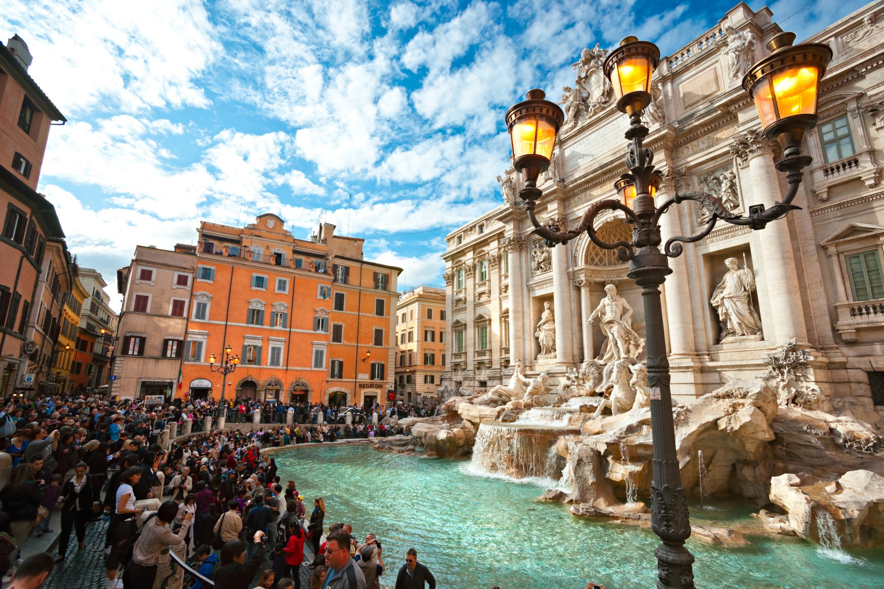 Trevi Fountain with all its tourists